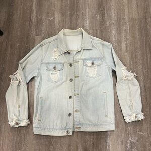 Ripped jean jacket